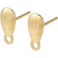Trouvailles de boucles d'oreilles à clou en acier inoxydable 304 en forme de goutte avec boucle