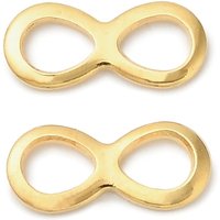 Liens infinis en acier inoxydable 304, dorés, 4.5x10x1mm