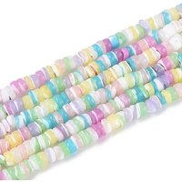 Natural Trochid Shell Beads Strands, Dyed, Mixed Color — Jewelry Beads