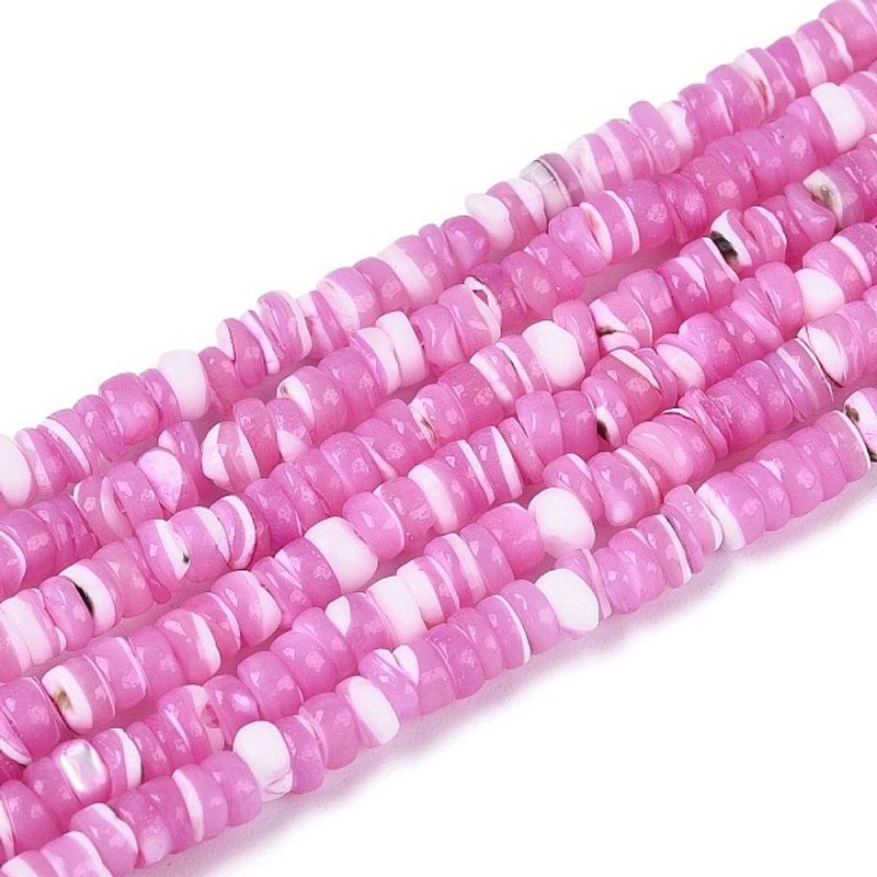Natural Trochid Shell Beads Strands, Dyed, Violet, 270-290 pcs