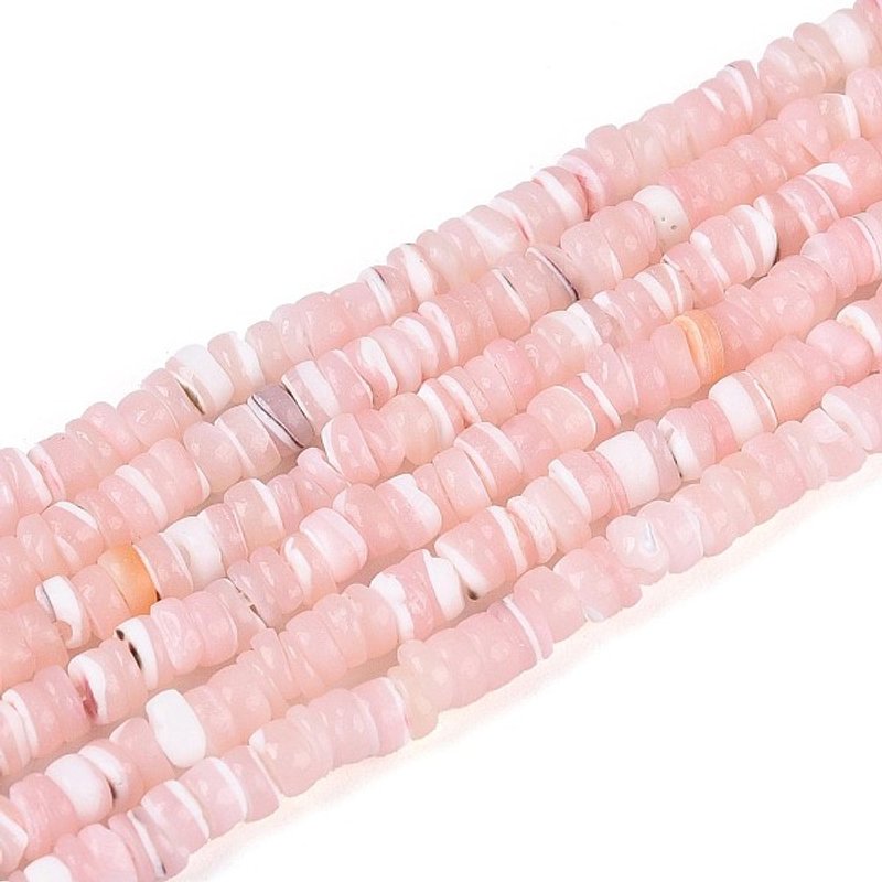 Natural Trochid Shell Beads Strands, Dyed, Pink, 14.96-15.35 inch — Jewelry Beads