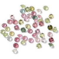 Cabochons de Tourmaline Naturelle Facettée, Dos Pointu, Diamant — Pierres précieuses en vrac