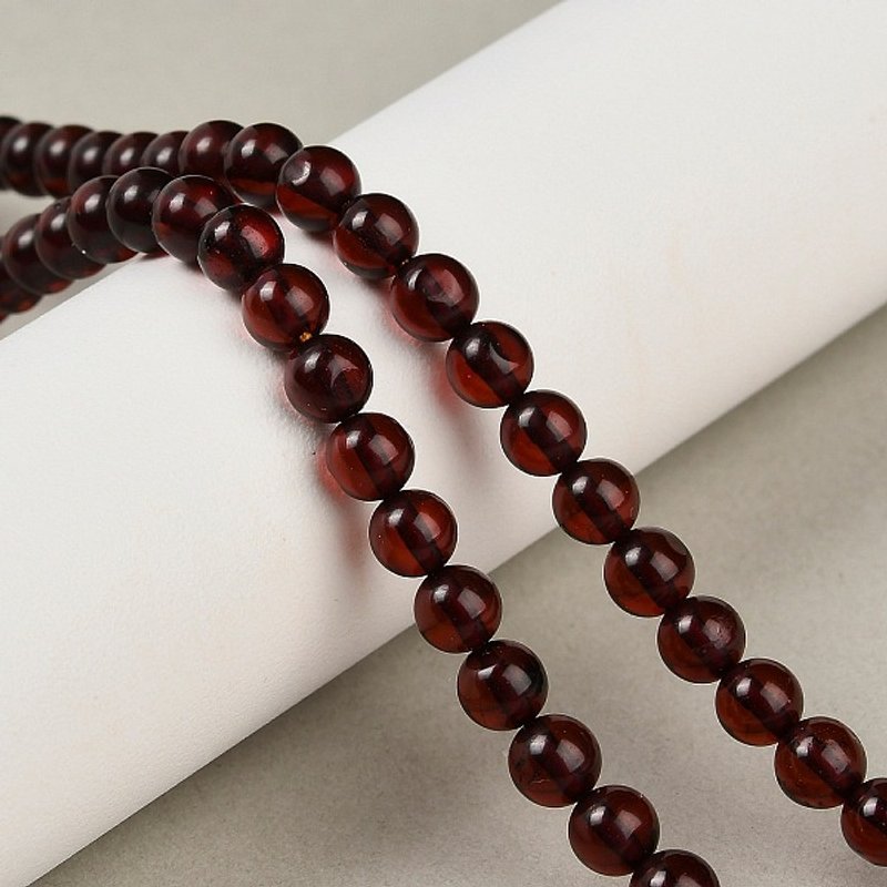 Natural Amber Beads Strands, Round, Dyed Coconut Brown, 4.8-5mm — Jewelry Beads