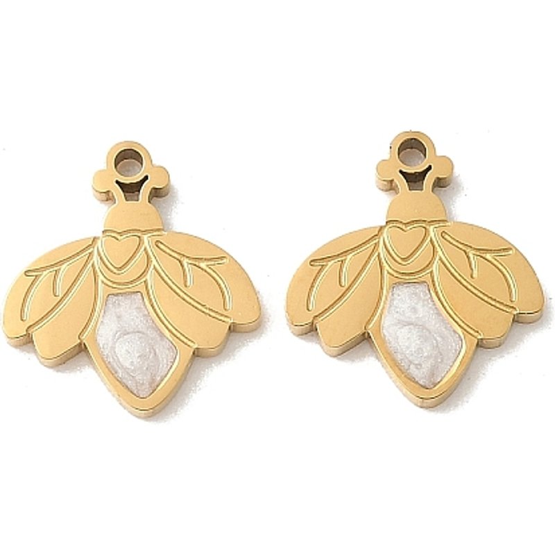 Charms en Émail en Acier Inoxydable 304, Plaqué Or 18K — Breloques et pendentifs