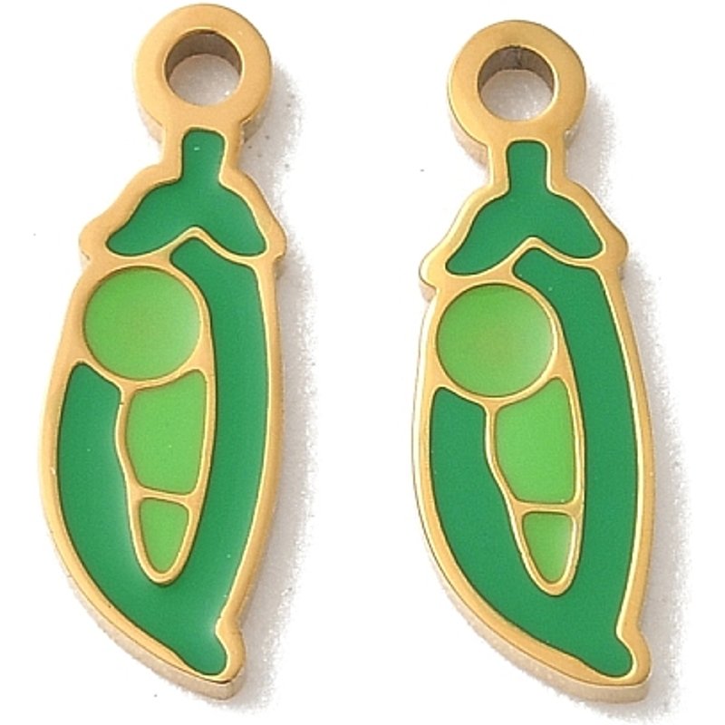 Charm en Émail en Acier Inoxydable 304 avec Plaquage en Or 18K — Breloques et pendentifs