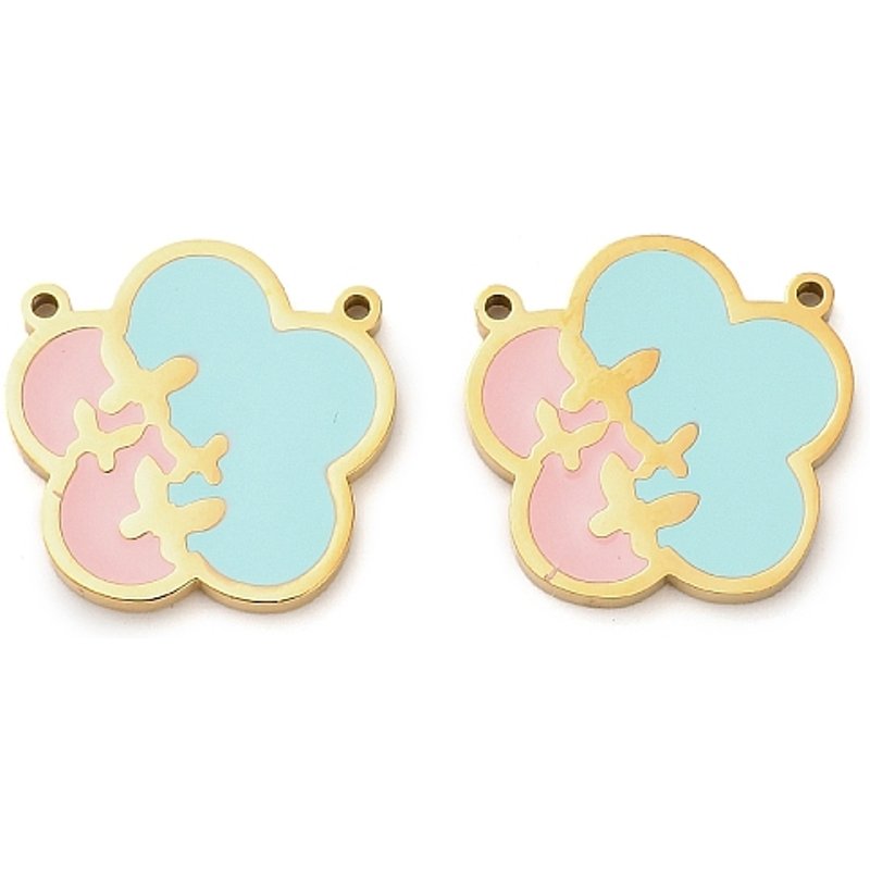 Pendentif en Acier Inoxydable 304 avec Émail et Plaquage Ionique — Breloques et pendentifs