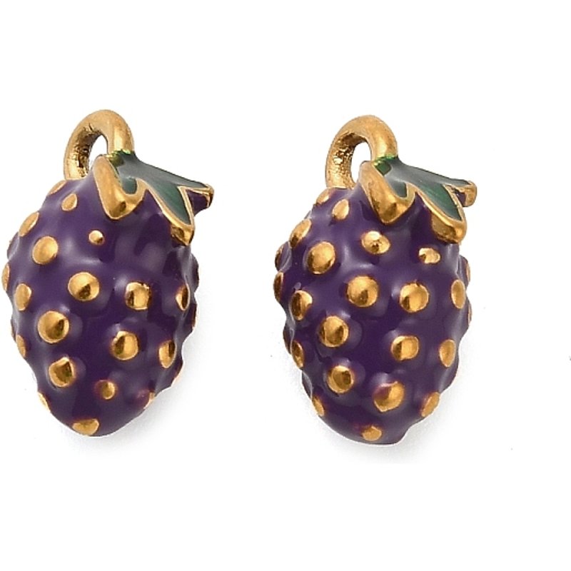 304 Stainless Steel Grape Pendant with 18K Gold Plating — Charms & Pendants