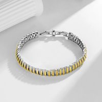 Bracelet de tennis en laiton avec zircon cubique clair pour femmes — Bracelet Femme