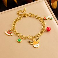 Bracelet à Charms en Acier Inoxydable 304 Thème de Noël pour Femmes — Bracelet Femme
