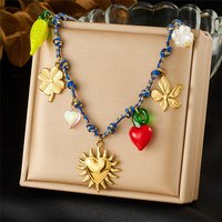 304 Stainless Steel Flower Clover Pendant Necklace for Women — Pendant Necklace