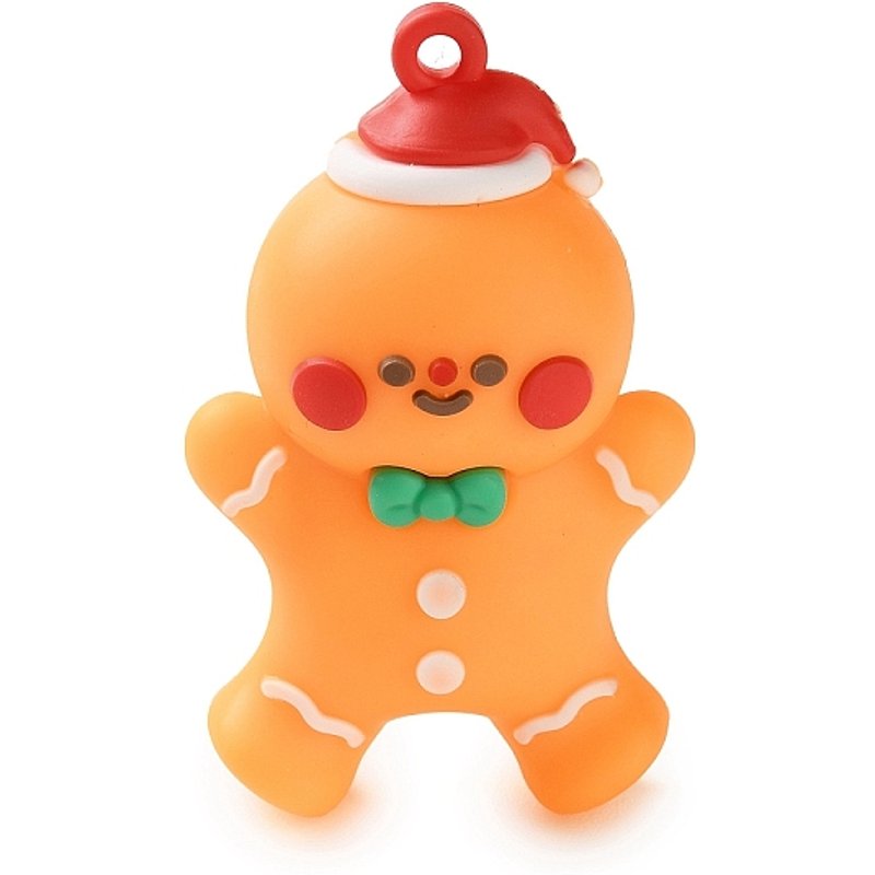 Gingerbread Man Christmas Theme PVC Plastic Pendant