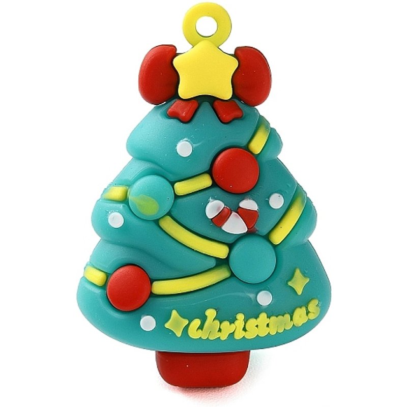Pendentif en PVC Thème Noël - Arbre de Noël 48.5x32x23mm — Breloques et pendentifs