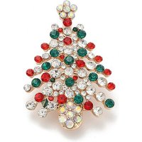 Christmas Tree Rhinestone Lapel Pin for Clothes — Brooches