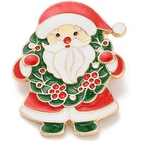 Épinglette Élan de Noël avec Couronne de Noël, Colorée 42x33mm — Broches
