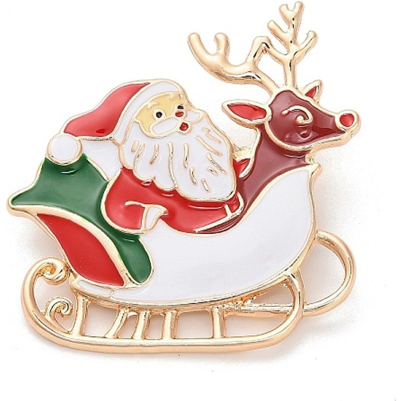 Épingles émaillées de Noël avec un renne pour sac à dos et vêtements — Broches