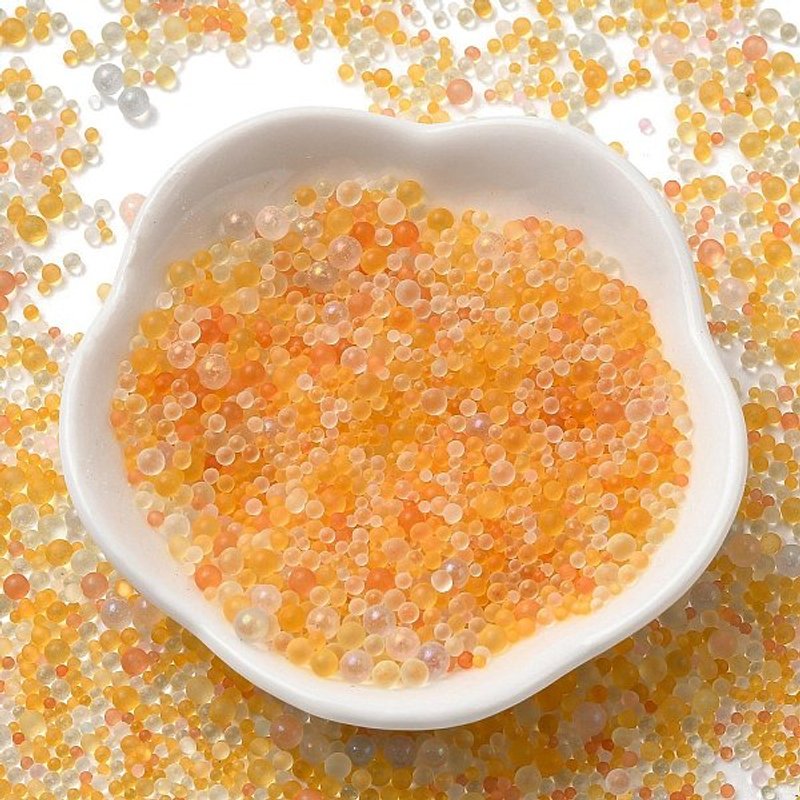 Round Orange Glass Beads, No Hole, 3-4mm — Jewelry Beads