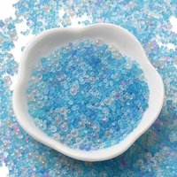 Blue Round Glass Beads No Hole 3-4mm