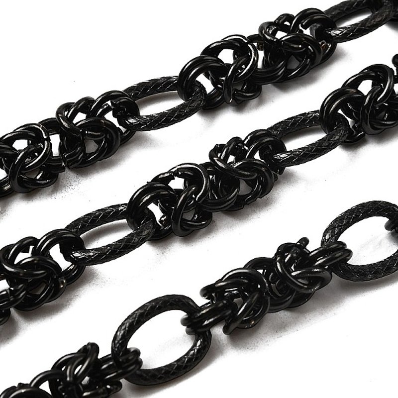304 Stainless Steel Byzantine Chains, Unwelded, Black — Chains, Wire & Cord
