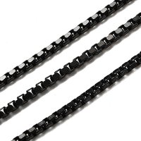 304 Stainless Steel Unwelded Box Chains with Black PVD Plating — Chains, Wire & Cord
