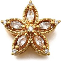 Liens Multibrins en Laiton avec Zirconia Cubique, Fleur, Plaqué Or 18K — Accessoires pour bijoux