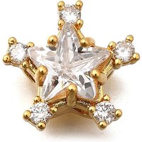 Liens étoile multi-brins en laiton avec zircon cubique, plaqué or 18K — Accessoires pour bijoux