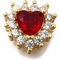 Liens en laiton micro pavé zircon cubique en forme de cœur, plaqué or 18K — Accessoires pour bijoux