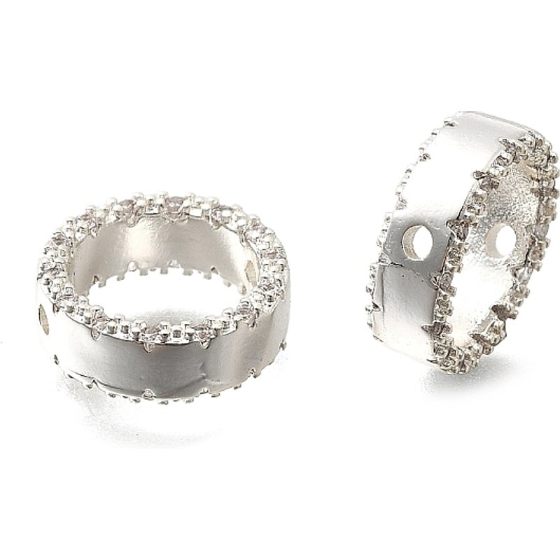 Brass Bead Frame Round Ring Silver 12mm Diameter 4mm Thick — Jewelry Beads