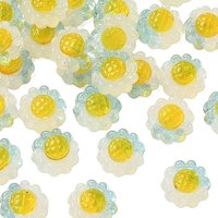 Translucent Resin Beads, Sunflower, Two Tone, Hologram, Blue — Jewelry Beads