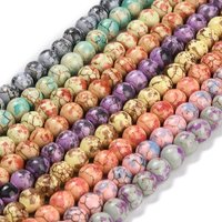 Synthetic Turquoise Beads Strands, Round, Mixed Colors, 50pcs — Jewelry Beads
