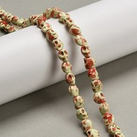Synthetic Turquoise Skull Beads Strands, Orange Red, 47pcs