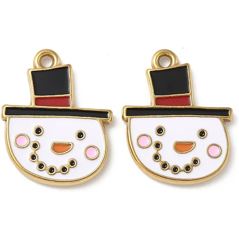 Pendentif en Acier Inoxydable 304 Thème Noël avec Plaquage en Or 18K — Breloques et pendentifs