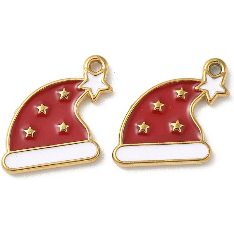 Pendentifs en Émail en Acier Inoxydable 304, Thème de Noël — Breloques et pendentifs