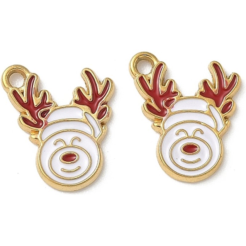 Pendentifs en Émail en Acier Inoxydable 304 - Pendentif Renne de Noël — Breloques et pendentifs