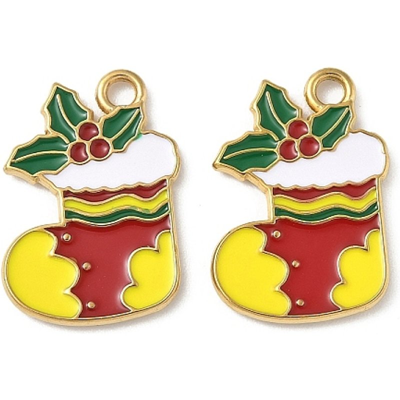 Pendentifs en Émail Thème de Noël en Acier Inoxydable 304 — Breloques et pendentifs