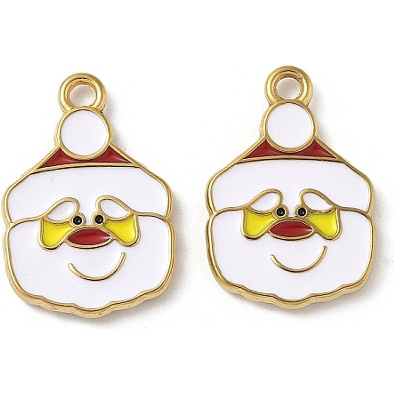 Pendentifs en Émail en Acier Inoxydable 304 - Charm Santa Claus — Breloques et pendentifs