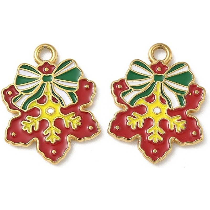 Pendentif en Acier Inoxydable Thème de Noël Flocon de Neige — Breloques et pendentifs