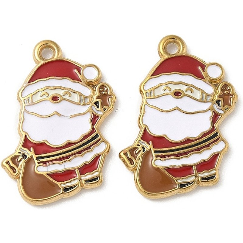 Pendentif Thème Noël en Acier Inoxydable 304 - Père Noël — Breloques et pendentifs