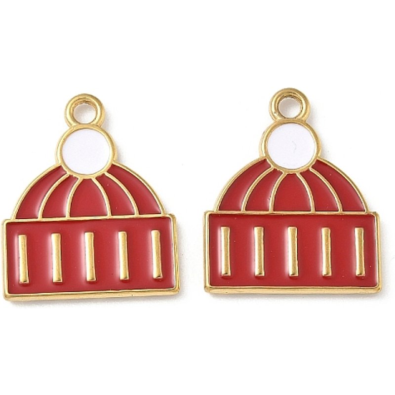 Pendentif en Émail Thème de Noël en Acier Inoxydable 304 — Breloques et pendentifs