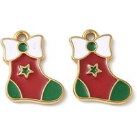 Pendants en Émail Thème Noël en Acier Inoxydable 304 — Breloques et pendentifs