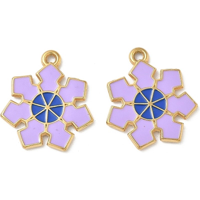 Pendentif Flocon de Neige en Acier Inoxydable 304 - Charm de Noël — Breloques et pendentifs