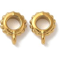 Bails Tubulaires en Acier Inoxydable 304, Plaqué Or 18K, 7.5x6x2.5mm — Accessoires pour bijoux