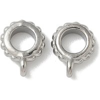 304 Stainless Steel Tube Bails, 10x8x3.5mm, Hole: 1.2mm — Jewelry Findings