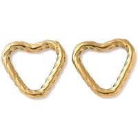304 Stainless Steel Twisted Linking Rings, 18K Gold Plated, Heart — Jewelry Findings