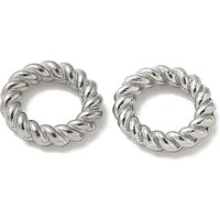 Anneaux de Liaison Tordus en Acier Inoxydable 304, Non-Tarnissant, 8x1.5mm — Accessoires pour bijoux