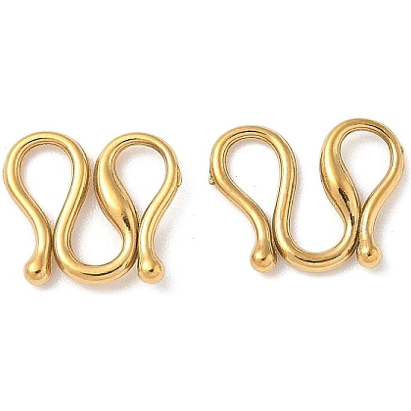Crochets en S en Acier Inoxydable 304, Plaqué Or 18K — Accessoires pour bijoux