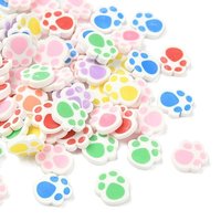 Cabochons en Argile Polymère Faits Main, Imprimé de Griffe, Couleurs Mélangées — Pierres précieuses en vrac