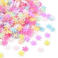Cabochons en argile polymère faits à la main, flocon de neige, couleurs mixtes — Pierres précieuses en vrac