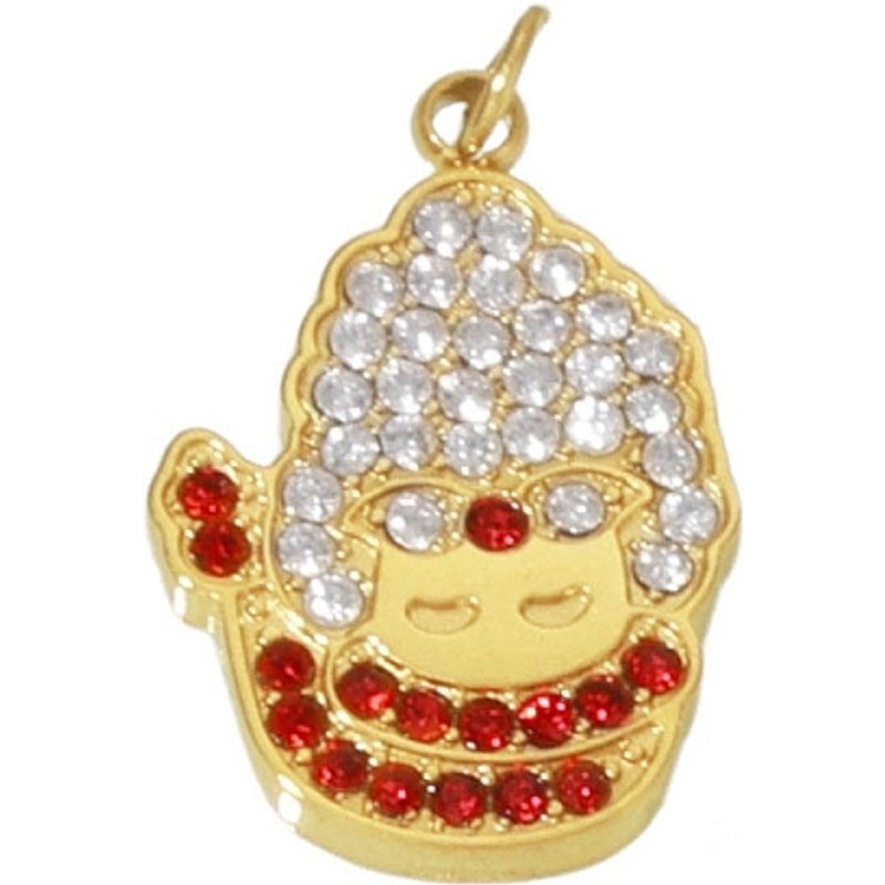 304 Stainless Steel Santa Claus Rhinestone Pendant with Jump Ring — Charms & Pendants