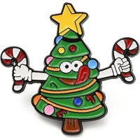Épingles émaillées de Noël, épingles à revers en alliage, arbre de Noël — Broches