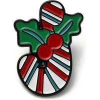 Épingle Émaillée de Noël en Forme de Canne de Bonbon — Broches